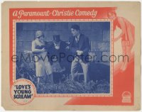 8z1190 LOVE'S YOUNG SCREAM LC 1928 Anne Cornwall & Jack Duffy in a Paramount-Christie Comedy, rare!