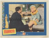 8z1207 MARILYN LC #1 1963 close up of sexy Monroe & Wally Cox in Something's Got To Give!