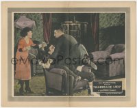 8z1210 MARRIAGE LIES LC 1925 woman watches two men struggling in chair, Lightning Comedy, rare!