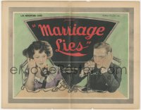 8z0795 MARRIAGE LIES TC 1925 man & woman talking on phones, Lightning Comedy, ultra rare!