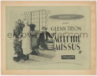 8z0798 MEET THE MISSUS TC 1925 Hal Roach, Glenn Tryon scrubbing stairs by maid Helen Gilmore!