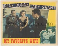 8z1225 MY FAVORITE WIFE LC 1940 great c/u of Irene Dunne & Randolph Scott smiling at Cary Grant!