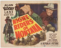 8z0809 NIGHT RIDERS OF MONTANA TC 1951 cowboy Allan Rocky Lane & his stallion Black Jack, rare!