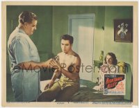 8z1241 NIGHTMARE ALLEY LC #4 1947 Gene Roth gives bottle to barechested Tyrone Power & Coleen Gray!