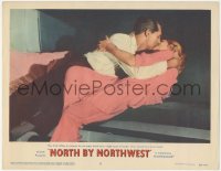 8z0659 NORTH BY NORTHWEST LC #3 1959 Cary Grant & Eva Marie Saint kissing in train's upper berth!