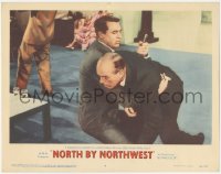 8z0660 NORTH BY NORTHWEST LC #4 1959 Cary Grant pulls knife from Ober's back Hitchcock classic!