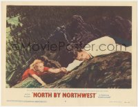 8z0656 NORTH BY NORTHWEST LC #6 1959 c/u of Cary Grant helping Eva Marie Saint climb Mt. Rushmore!