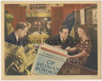 8z1249 OF HUMAN BONDAGE LC 1934 Leslie Howard glares at Bette Davis & Reginald Denny, ultra rare!