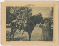 8z1255 ON A SUMMER'S DAY LC 1921 five pretty girls smiling on horseback, Mack Sennett, rare!