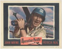 8z1262 OPERATION PACIFIC LC #2 1951 c/u of Navy sailor John Wayne yelling orders with binoculars!