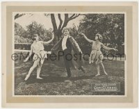 8z1270 PAJAMA MARRIAGE LC 1921 great image of Neely Edwards frolicking with two pretty ladies, rare!
