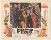 8z1272 PARIS WHEN IT SIZZLES LC #4 1964 Audrey Hepburn & William Holden in Lone Ranger costume!