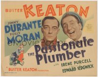 8z0818 PASSIONATE PLUMBER TC 1932 Buster Keaton & Jimmy Durante, plus great art, ultra rare!