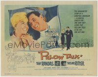 8z0822 PILLOW TALK TC 1959 romantic close up of Rock Hudson & Doris Day smiling really big!