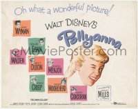 8z0825 POLLYANNA TC 1960 art of winking Hayley Mills, Jane Wyman, Richard Egan, Malden, Disney!