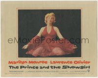 8z1293 PRINCE & THE SHOWGIRL LC #8 1957 classic c/u of sexiest Marilyn Monroe kneeling in red dress!
