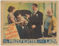 8z1297 PRIZEFIGHTER & THE LADY LC 1933 Walter Huston, Myrna Loy, real life boxer Max Baer, rare!