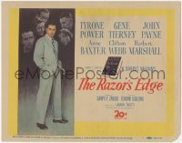 8z0827 RAZOR'S EDGE TC 1946 art of Tyrone Power & top cast by Norman Rockwell, from Maugham novel!