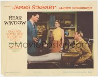 8z1303 REAR WINDOW LC #5 1954 Alfred Hitchcock, Wendell Corey talks to Grace Kelly & Jimmy Stewart!