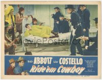 8z1311 RIDE 'EM COWBOY LC #6 R1949 Lou Costello on bed between soldiers & Native Americans!