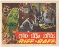 8z1315 RIFF-RAFF LC #4 1947 Walter Slezak, Sammy Stein & goons hold Pat O'Brien at gunpoint!