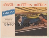 8z1331 SABRINA LC #2 1954 close up of Audrey Hepburn on boat with Humphrey Bogart, Billy Wilder!