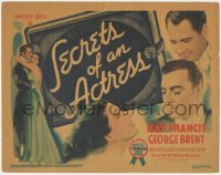 8z0834 SECRETS OF AN ACTRESS TC 1938 sexy Kay Francis, George Brent & Ian Hunter in love triangle!