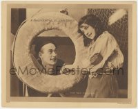 8z1353 SHIP AHOY LC 1920 great close up of sailor Al St. John charming pretty Iva Brown, rare!