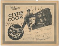 8z0837 SHOULD SAILORS MARRY TC 1924 wacky Clyde Cook falling from hot air balloon, ultra rare!