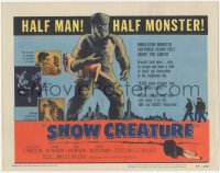 8z0842 SNOW CREATURE TC 1954 abominable Yeti terrorizes city, abducts women & annihilates men!