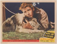 8z1365 SON OF LASSIE LC #8 1945 c/u of Peter Lawford, who knows he can count on Laddie the collie!