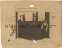 8z1385 STEP FORWARD LC 1922 Ben Turpin giving Phyllis Haver a joy ride in elevator, ultra rare!