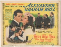 8z0847 STORY OF ALEXANDER GRAHAM BELL TC 1939 Don Ameche as the inventor, Loretta Young, Henry Fonda