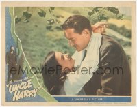 8z1389 STRANGE AFFAIR OF UNCLE HARRY LC 1945 romantic c/u of pretty Ella Raines & George Sanders!