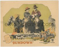 8z1397 SUNDOWN LC 1924 cowboys receive a message saying it's sundown for the old cattle kings!
