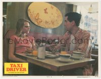 8z1405 TAXI DRIVER LC #7 1976 c/u of Robert De Niro & young Jodie Foster in diner, Martin Scorsese!