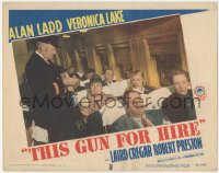 8z1421 THIS GUN FOR HIRE LC #2 R1945 sexy Veronica Lake eyes Alan Ladd paying conductor on train!