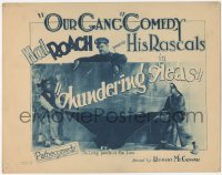 8z0857 THUNDERING FLEAS TC 1926 policeman Oliver Hardy with Farina & Condon, silent Our Gang, rare!