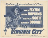 8z0863 VIRGINIA CITY TC R1951 Errol Flynn, Randolph Scott, Humphrey Bogart, Miriam Hopkins!