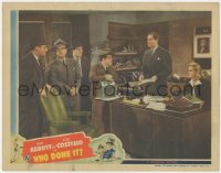 8z1468 WHO DONE IT LC 1942 Abbott & Costello in office with Bendix, Knowles, Gargan & Allbritton!