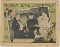 8z1480 WOMEN LOVE DIAMONDS LC 1927 Owen Moore stops Pauline Stark & Lionel Barrymore, ultra rare!