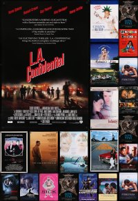 9a0177 LOT OF 25 UNFOLDED MOSTLY SINGLE-SIDED MOSTLY 27X40 ONE-SHEETS 1990s cool movie images!