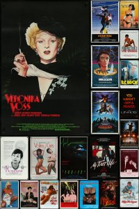 9a0198 LOT OF 21 UNFOLDED SINGLE-SIDED ONE-SHEETS 1980s a variety of cool movie images!