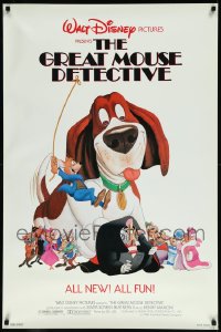 9a0221 LOT OF 14 UNFOLDED GREAT MOUSE DETECTIVE ONE-SHEETS 1986