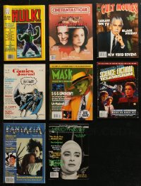 9a0469 LOT OF 8 HORROR/SCI-FI COMIC MAGAZINES 1970s-1990s filled with great images & articles!