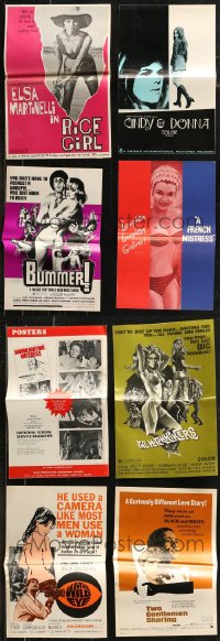 9a0532 LOT OF 15 UNCUT SEXPLOITATION PRESSBOOKS 1960s-1970s advertising a variety of sexy movies!