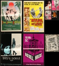 9a0541 LOT OF 9 UNCUT SEXPLOITATION PRESSBOOKS 1960s-1970s great advertising for sexy movies!