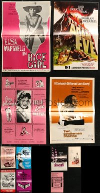 9a0538 LOT OF 11 UNCUT SEXPLOITATION PRESSBOOKS 1960s-1970s great advertising for sexy movies!