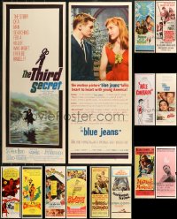 9a0133 LOT OF 18 UNFOLDED INSERTS 1960s great images from a variety of different movies!
