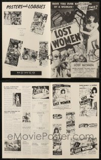 9a0036 LOT OF 52 UNCUT MESA OF LOST WOMEN PRESSBOOKS 1952 have you ever been kissed by one!